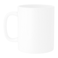 Clean and blank white mug without background. Template for mockup png