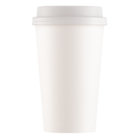 nettoyer et Vide blanc papier tasse pour café sans pour autant Contexte. modèle pour maquette. avec blanc couvercle png