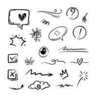 Doodle element vector set, for concept design.