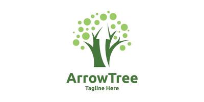 logo design arrow tree, growth, logo design template, symbol, creative idea. vector