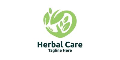 logo design for herbal medicine, organic care, health, logo design templates, symbols, creative ideas. vector