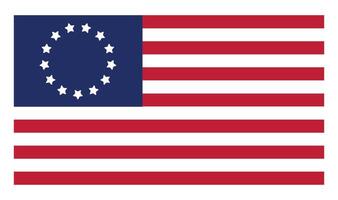 Betsy Ross National Flag. Freedom Nation Flag. vector