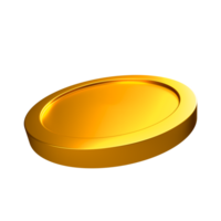 Gold Simple Glossy Coin Set PNG. Transparent Background png