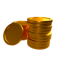 Stack of gold coins PNG. Transparent Background png