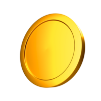 Gold Simple Glossy Coin Set PNG. Transparent Background png