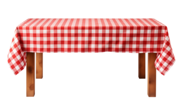 ai generado italiano mesa con a cuadros Manteles, transparente antecedentes png