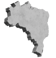 Beton im das bilden von ein Karte von Brasilien Karte. transparent Hintergrund png