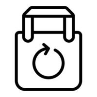 Tote Bag Simple Line Icon Symbol vector