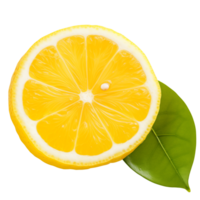 ai genererad färsk citron- med transparent bakgrund png