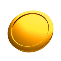 Gold Simple Glossy Coin Set PNG. Transparent Background png