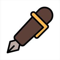 Fountain Pen Simple Line Icon Symbol vector