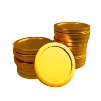 stack av guld mynt png. transparent bakgrund png