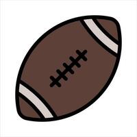 Rugby Ball in American Football Sport Simple Line Icon Symbol vector