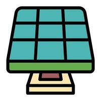 Solar Panel Simple Line Icon Symbol vector