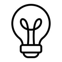 Light Lamp Bulb Simple Line Icon Symbol vector