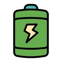 Battery Energy Simple Line Icon Symbol vector