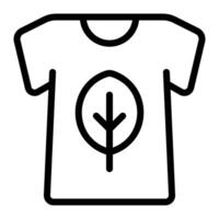 Environment Day T-shirt Simple Line Icon Symbol vector