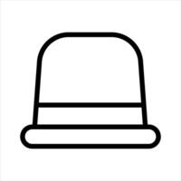 Bowler Hat Simple Line Icon Symbol vector