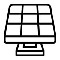 solar panel sencillo línea icono símbolo vector