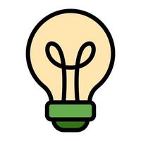 Light Lamp Bulb Simple Line Icon Symbol vector