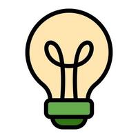 Light Lamp Bulb Simple Line Icon Symbol vector