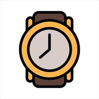 Classic Vintage Analog Watches Simple Line Icon Symbol vector