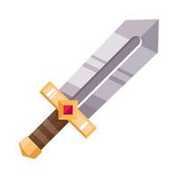 Fantasy Knight Sword and Dagger Graphic Element vector