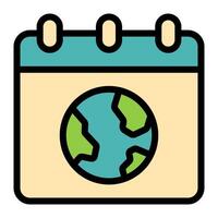 Environment Day Date Event Calendar Simple Line Icon Symbol vector