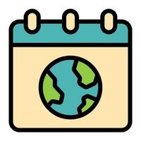 Environment Day Date Event Calendar Simple Line Icon Symbol vector