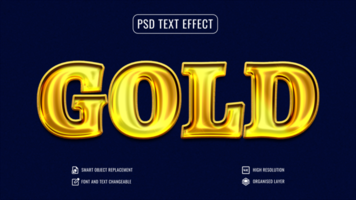 glossy luxury gold text effect psd