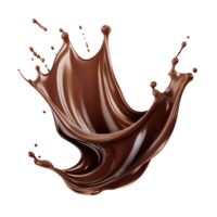 ai gerado transparente chocolate fluxo, adicionando decadência para gráfico composições png