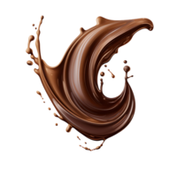 AI generated Transparent Chocolate Detail, Highlighting the Rich Texture and Warmth of Melted Chocolate png