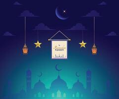 Ramadan Kareem greeting card vector