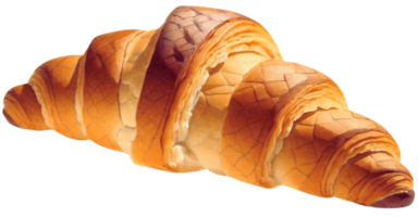 ai generiert Croissant isoliert auf Weiß Hintergrund png