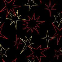 Bright ornament of stars. Abstract vector seamless pattern. Design for print, wrapping paper, textile, wallpapers, background, decoration.