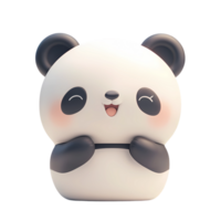 ai gegenereerd schattig baby panda tekenfilm karakter 3d renderen png