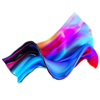 AI generated 3D abstract colorful glass, 3d rendering png