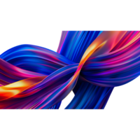 AI generated Colorful Twisted Ribbon Background png