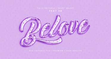 être l'amour 3d texte style effet maquette modèle psd