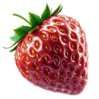 ai genererad realistisk stänga upp färsk jordgubbe frukt png