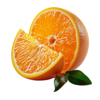 ai genererad realistisk färsk orange skiva png