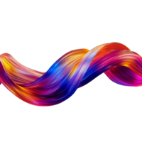 AI generated Colorful Twisted Ribbon Background png