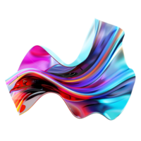 AI generated 3D abstract colorful glass, 3d rendering png