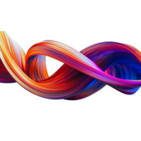 AI generated Colorful Twisted Ribbon Background png