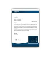 Simple and attractive letterhead design template. vector