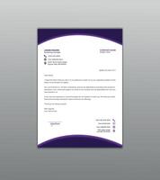 Simple and attractive letterhead design template. vector