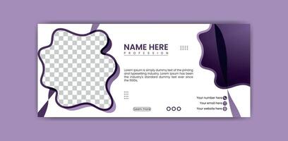 Creative social media cover design template. vector