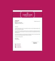 Simple and attractive letterhead design template. vector