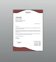 Simple and attractive letterhead design template. vector