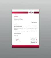 Simple and attractive letterhead design template. vector